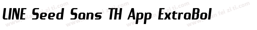 LINE Seed Sans TH App ExtraBold字体转换